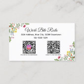 ワイルドフラワーモダンレストランQrコードメニューと 割引カード (裏面)