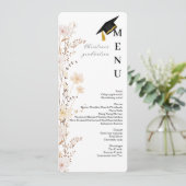 ワイルドフラワーモダン卒業パーティーのディナーメニュー メニュー (スタンド正面)