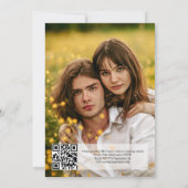 ワイルドフラワーモダン素朴ガーデン写真結婚の写真 招待状 (裏面)