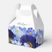 ワイルドフラワーモダン結婚の感謝 フェイバーボックス (裏面サイド)