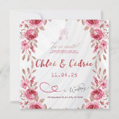 ワイルドフラワーモダン結婚式招待状 招待状 (正面)