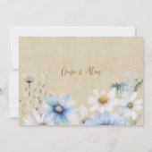 ワイルドフラワーモダン結婚式招待状 招待状 (裏面)