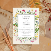 ワイルドフラワーモダン結婚式招待状 招待状