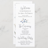 ワイルドフラワーモダン結婚式 プログラム (正面/裏面)