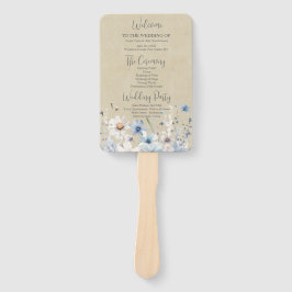 ワイルドフラワーモダン結婚式 プログラム ハンドファン