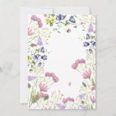 ワイルドフラワーモダン1回目の誕生日パーティー 招待状 (裏面)