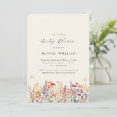 ワイルドフラワーモダン、ベビーシャワー 招待状 (スタンド正面)