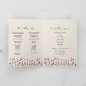 ワイルドフラワーモダン・ベージュ結婚の折り曲げ プログラム (内部)