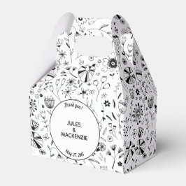 ワイルドフラワーモノクロモダン フェイバーボックス