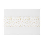 ワイルドフラワーモノグラムのスケッチ白金ゴールド結婚ズ 招待状ベリーバンド (裏面例)