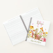 ワイルドフラワーモノグラムノートブック ノートブック (内部)