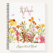 ワイルドフラワーモノグラムノートブック ノートブック (正面)
