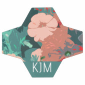 ワイルドフラワーモノグラムフローラルウェディングバースデーギフト サッカーボール (フラット)