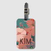 ワイルドフラワーモノグラムフローラルウエディングギフト特典 ラゲッジタグ (正面縦)