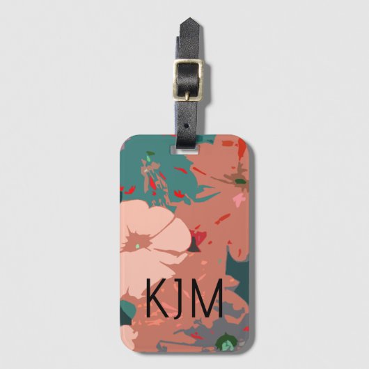 ワイルドフラワーモノグラムフローラルウエディングギフト特典 ラゲッジタグ (正面縦)