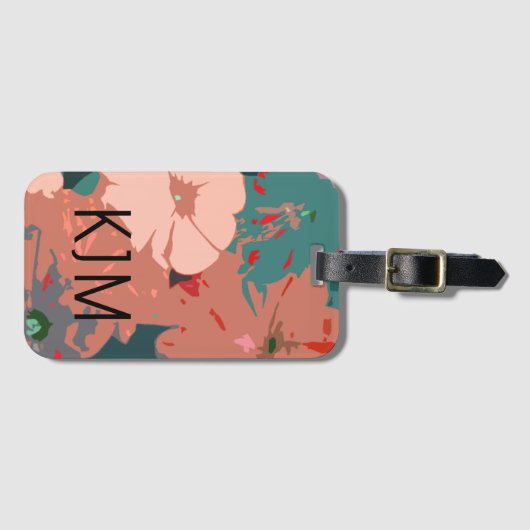 ワイルドフラワーモノグラムフローラルウエディングギフト特典 ラゲッジタグ (正面横)