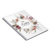 ワイルドフラワーモノグラム名 ノートブック (右側)