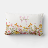 ワイルドフラワーモノグラム腰枕 ランバークッション (裏面)