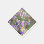 ワイルドフラワーモノグラム スタンダードカクテルナプキン (角)