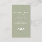 ワイルドフラワーモノグラム 名刺 (裏面)