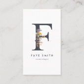 ワイルドフラワーモノグラムF 名刺 (正面)