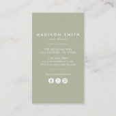 ワイルドフラワーモノグラムM 名刺 (裏面)