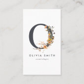 ワイルドフラワーモノグラムO 名刺 (正面)