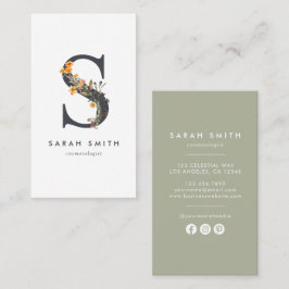 ワイルドフラワーモノグラムS 名刺