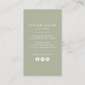 ワイルドフラワーモノグラムV 名刺 (裏面)