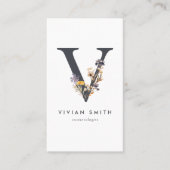 ワイルドフラワーモノグラムV 名刺 (正面)