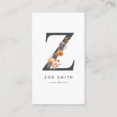 ワイルドフラワーモノグラムZ 名刺 (正面)