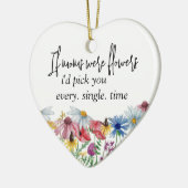 ワイルドフラワーモムズは花のことわざ パーソナライズされた セラミックオーナメント (左)