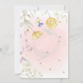 ワイルドフラワーユニコーン蝶スターベイビーシャワー 招待状 (裏面)
