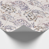 ワイルドフラワーライトバックグラウンドラッピング紙 ラッピングペーパー (角)