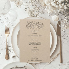 ワイルドフラワーラインアエレガントートモダン素朴カスタム メニュー