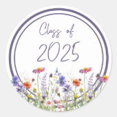 ワイルドフラワーラウンドスティッカー ラウンドシール (正面)