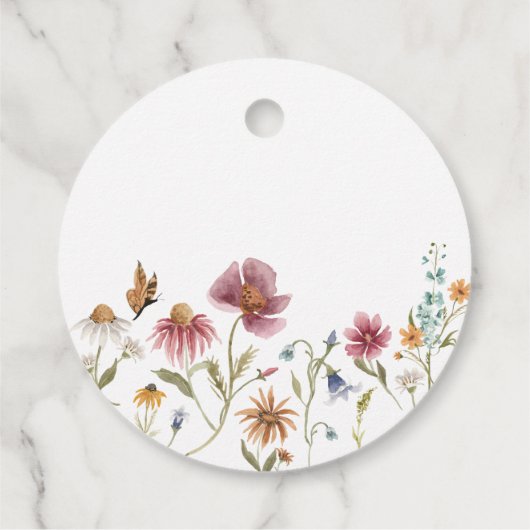 ワイルドフラワーラウンドメッセージカード フェイバータグ (裏面)