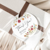 ワイルドフラワーラウンドメッセージカード フェイバータグ