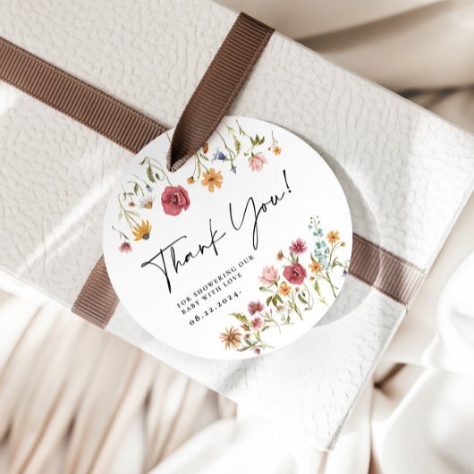 ワイルドフラワーラウンドメッセージカード フェイバータグ