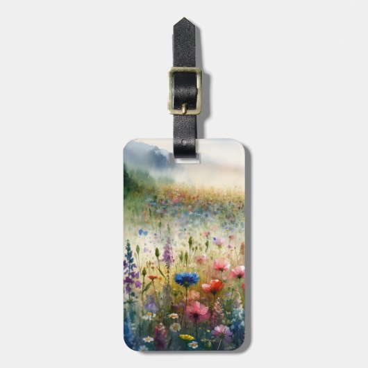 ワイルドフラワーラゲージタグカスタマイズ-  ラゲッジタグ (正面縦)