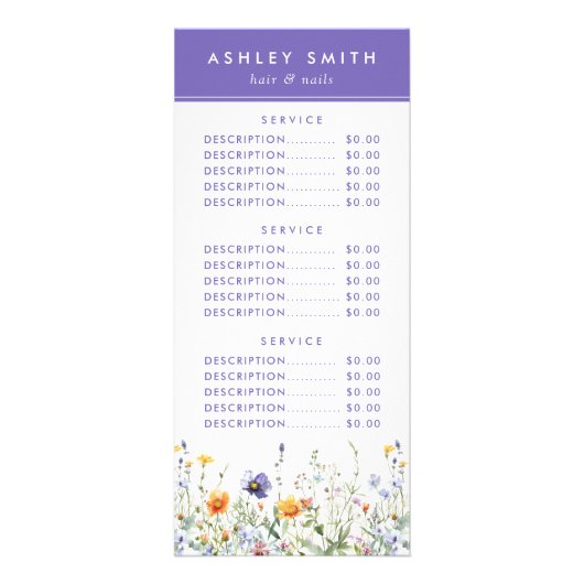 ワイルドフラワーラックカード ラックカード (正面)