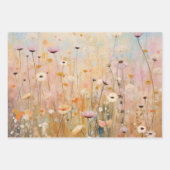 ワイルドフラワーラッピング紙フラットセット3 ラッピングペーパーシート (正面2)