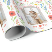 ワイルドフラワーラッピング紙- 'We Love You Mom' ラッピングペーパー (ロールコーナー)
