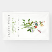 ワイルドフラワーラブが開花ブライダルシャワーバナー 横断幕 (横)