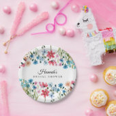 ワイルドフラワーラブが開花ブライダルシャワー ペーパープレート (パーティー)