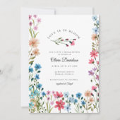 ワイルドフラワーラブが開花ブライダルシャワー 招待状 (正面)