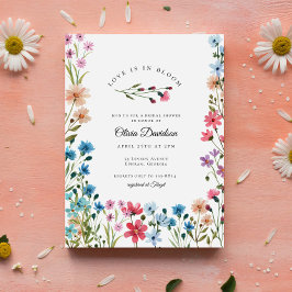 ワイルドフラワーラブが開花ブライダルシャワー 招待状