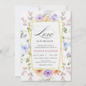 ワイルドフラワーラブが開花ブライダルシャワー 招待状 (正面)