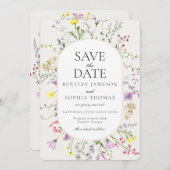 ワイルドフラワーラブが開花 セーブ・ザ・デート 招待状 (正面/裏面)