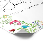 ワイルドフラワーラブはスイートプレゼントをお取りくださいサイン ポスター (角)